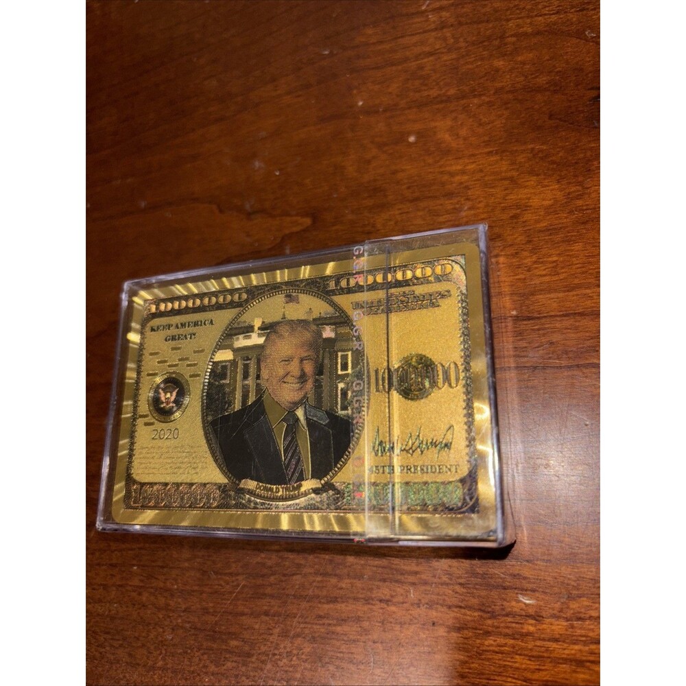 2020 Donald Trump Gold Foil Playing Poker Deck Cards Sealed NOS 45th President